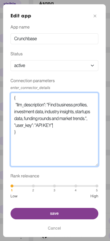 Crunchbase API Key Setup 2